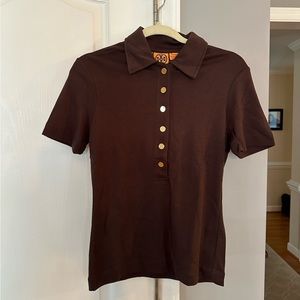 Tory Burch Brown Polo Shirt